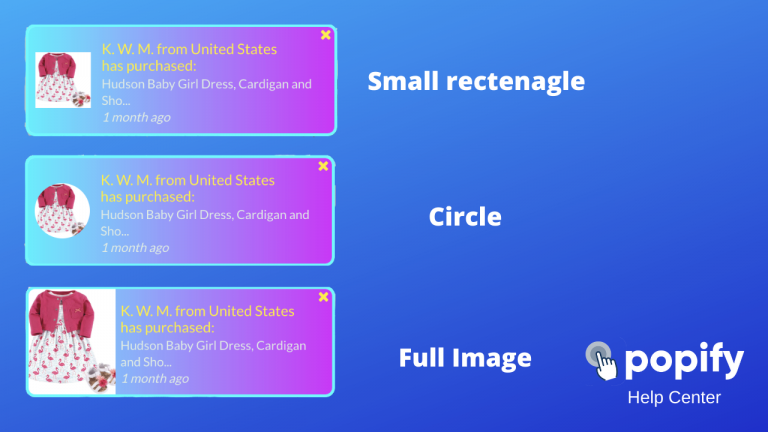 Screenshot from How to change the image shape for reviews/orders notification?