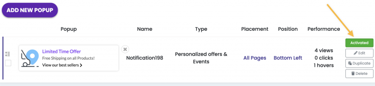 Screenshot from Why don't I see my popup notifications?