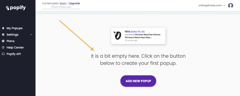Screenshot from Why don't I see my popup notifications?