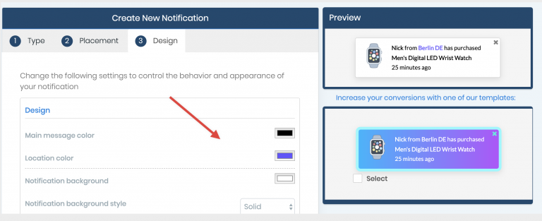 Screenshot from How to create a recent orders notification with Popify?