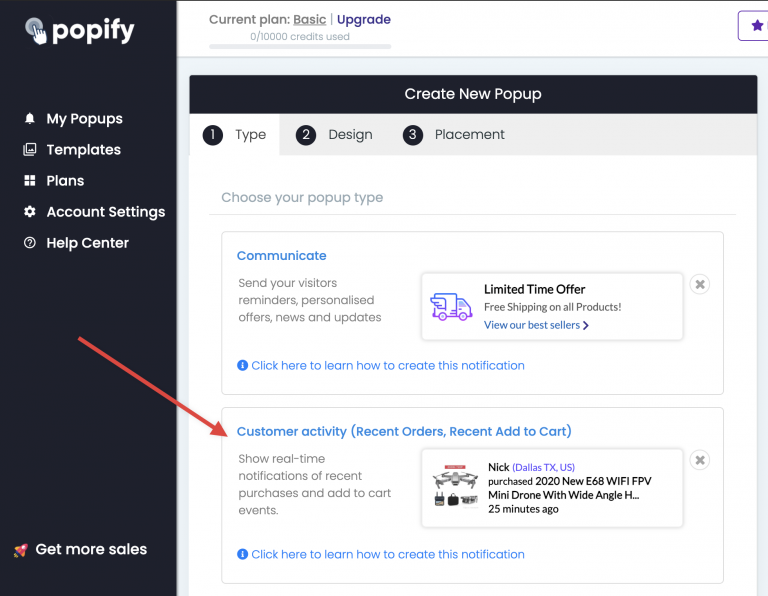 Screenshot from How to add Video Sales Popups to your Shopify store?