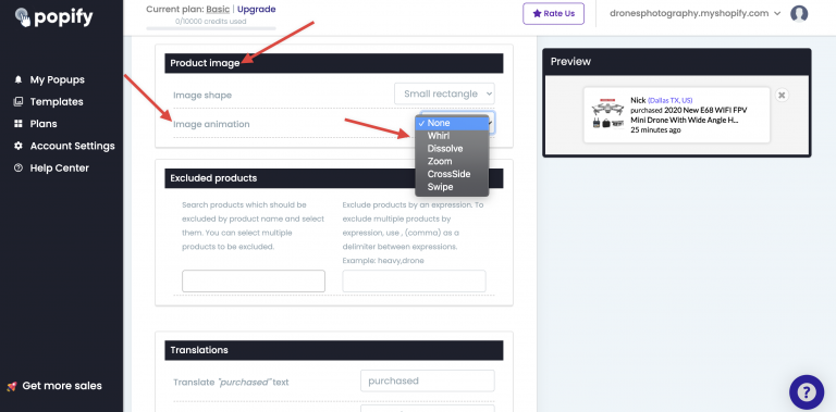 Screenshot from How to add Video Sales Popups to your Shopify store?